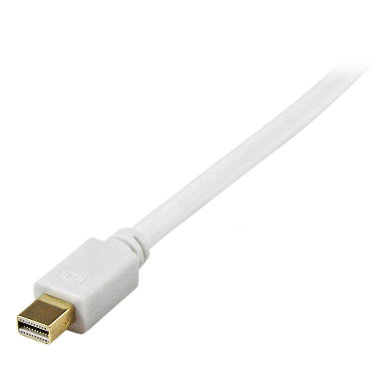 StarTech MDP2DVIMM3WS 3 ft Mini DisplayPort to DVI Active Adapter Converter Cable - White